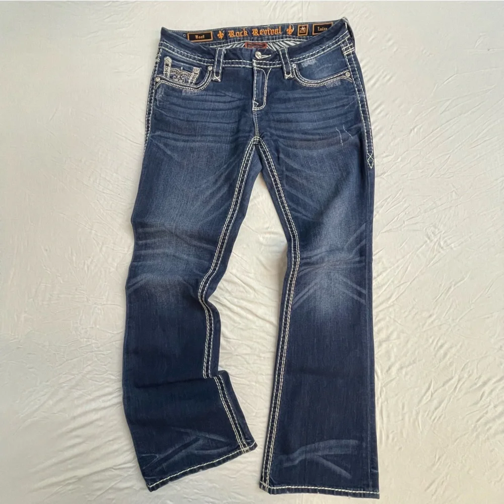 Rock Revival Women's Dark Blue Boot Cut Jeans